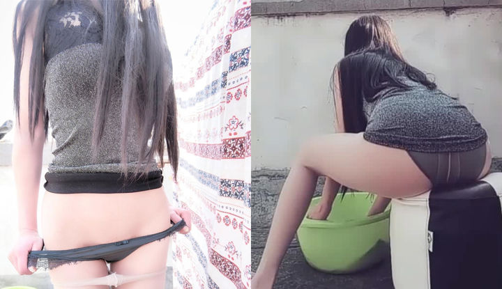 穿这样去顶楼晒衣服不怕大野狼?美乳妹子黑丝透出神祕性感带:想把手伸进去 (1) 穿这样去顶楼晒衣服不怕大野狼?美乳妹子黑丝透出神祕性感带:想把手伸进去 (1)